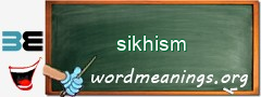 WordMeaning blackboard for sikhism